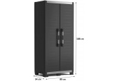 KIS XL GARAGE Armoire Haute de rangement 89x54x188cm noir