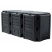Prosperplast MODULE COMPOGREEN Composteur segmenté triple 1200l, noir IKSM1200C
