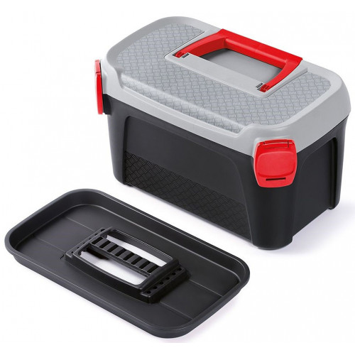 KISTENBERG SMART IML mallette a outils, 32,8 × 17,8 × 16 cm, motif diamond plate, KSML32K1