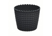 PROSPERPLAST NITLY pot de fleurs, 26 cm, graphite, DNY260-S433