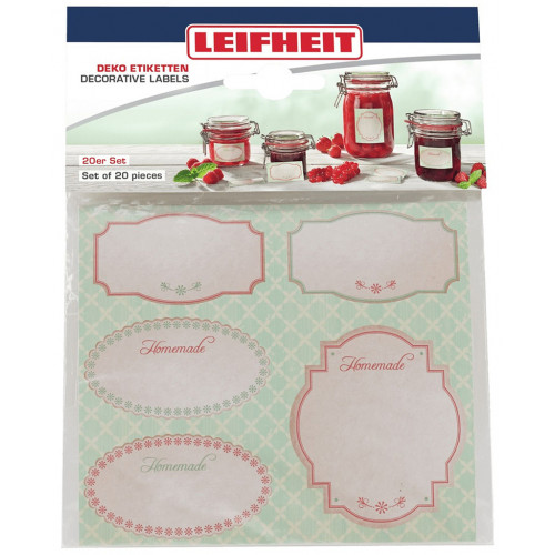 LEIFHEIT Étiquettes de décoration pour bocaux, coloris pastel 03217