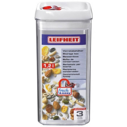 LEIFHEIT Fresh & Easy Boîte de conservation carrée 1200 ml 31210