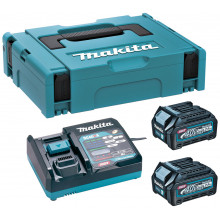 Makita 191J81-6 Packs Énergie Li-ion XGT 40V (2 batteries + 1 chargeur) MAKPAC