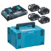 Makita 197626-8 Pack Énergie 18 V Li-Ion (4 batteries + 1 chargeur double + MAKPAC)