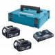 Makita 197629-2 Pack Énergie 18 V Li-Ion (2 batteries + 1 chargeur double) Makpac 3