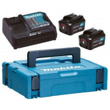 Makita 197641-2 Pack 2 Batteries BL1041B + DC10SA + Makpac