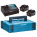 Makita 197641-2 Pack 2 Batteries BL1041B + DC10SA + Makpac