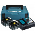 Makita Set Li-ion LXT 18V 2xBL1860B + chargeur DC18RC + mallette 198116-4