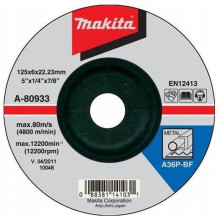 Makita A-80933 Meules a ébarber 125x6x22mm pour métal