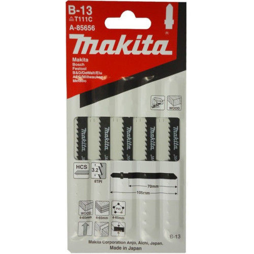 Makita A-85656 Lame pour bois, contre-plaqué et PVC (4 a 65 mm)