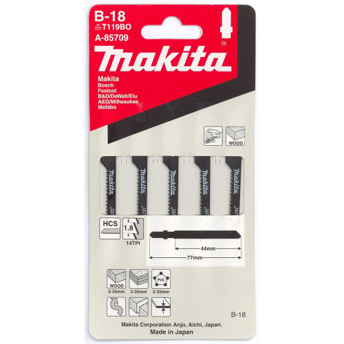 Makita A-85709 Lame a chantourner pour bois, contre-plaqué et PVC (2 a 35 mm)