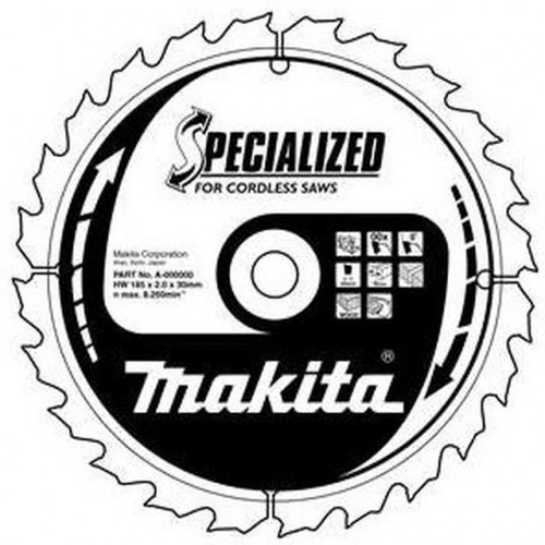 Makita B-09139 Lame de scie pour scies circulaires sans fil 136 x 10 mm, 24 dents