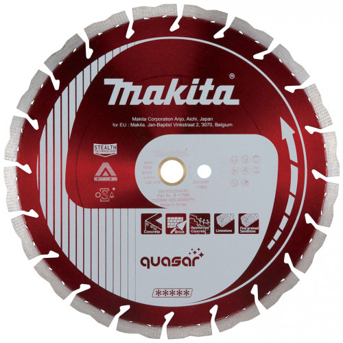 Makita B-17588 Disques diamant silencieux Quasar 300x25,4mm