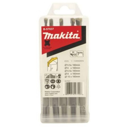 Makita B-57037 SDS-plus D Coffret de forets 5,5–10 mm, 5 pcs
