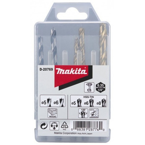 MAKITA D-20769 - mallette 1/4 hexagonale en métal 5x104 6x114 8x114 Boi 5x100 6x110