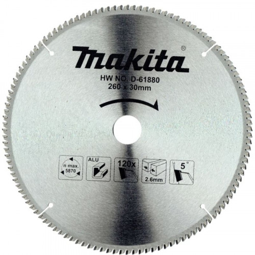 Makita D-81826 La lame de scie TCT pour aluminium 260 × 30 mm, 120 dents