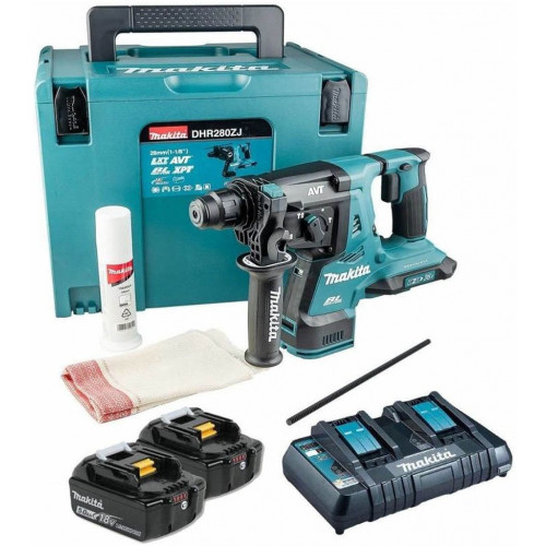 Makita DHR280PT2J Marteau perforateur 2,8J, Li-ion LXT (2x5,0Ah/18V) Makpac