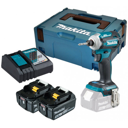 Makita DTD171RTJ Visseuse a chocs 1/4" Li-ion LXT 18V,2x 5,0Ah, Makpac