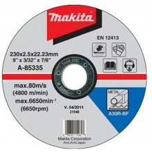 Makita A-85335 Disques a tronçonner métal 230x2,5x22mm