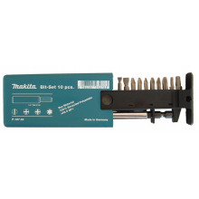 Makita P-1678 jeu d'embouts, rallonge, PH, PZ, plat, Torx, 10 pieces