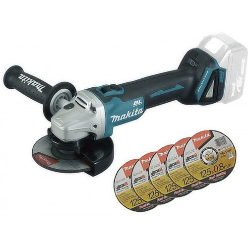 Makita DGA504ZX1 Meuleuse sans fil avec 125mm des accessoires (18V/sans batterie Z)