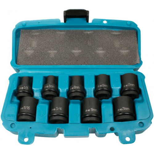 Makita P-46953 Coffret de douilles 1/2 hexagonales (9 pcs)