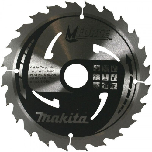 Makita B-31968 Lame carbure Mforce pour bois 185 mm 30x2 / 1,2 mm = old B-07945
