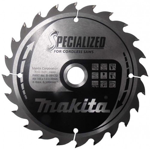 Makita B-09173 Lames carbure ''Specialized'' bois, pour scies circulaires a batterie