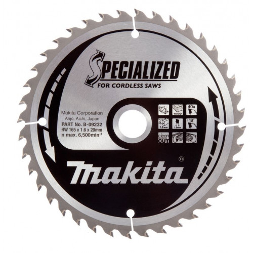 Makita B-09232 Lame de scie circulaire 165x20mm 40z