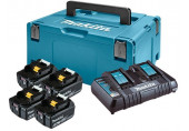 Makita 198091-4 Set Li-ion LXT 18V 4xBL1860B + chargeur double DC18RD + MakPac 3