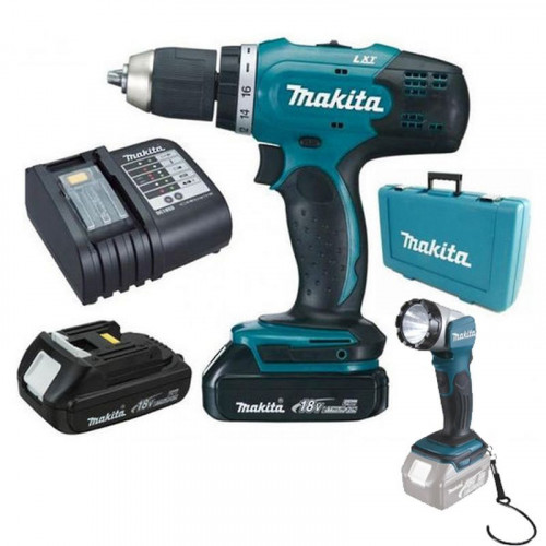 Makita DDF453SYEL Perceuse-visseuse sans fil Li-ion (18V/2x1,5Ah) valise