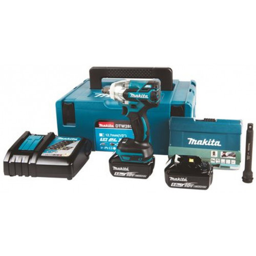 Makita DTW285RTJX Boulonneuse a chocs (2x18V/5,0Ah) Makpac