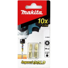 Makita B-28341 Embout de vissage Impact Gold, PH3, 25 mm, par 2