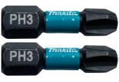 Makita B-63622 Embouts Impact Black 25 mm PHILLIPS (PH), Hexa 1/4''