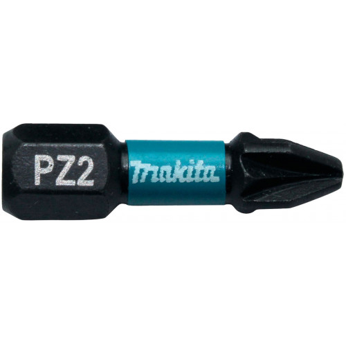 Makita B-63644 Embouts Impact Black 25 mm POZIDRIV (PZ), Hexa 1/4''