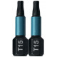 Makita B-63666 Embouts Impact Black 25 mm TORX ® (T), Hexa 1/4''