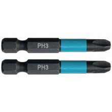 Makita B-63731 Embouts Impact Black 50 mm PHILLIPS (PH), Hexa 1/4''