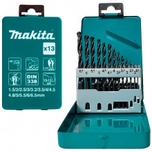 Makita D-54075 Jeu de 13 forets a métaux HSS-R 1,5-6,5mm