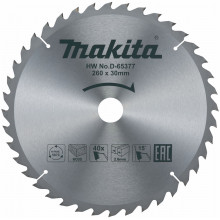 Makita D-65377 Lame de scie pour bois 260 × 30 mm (40 dents)
