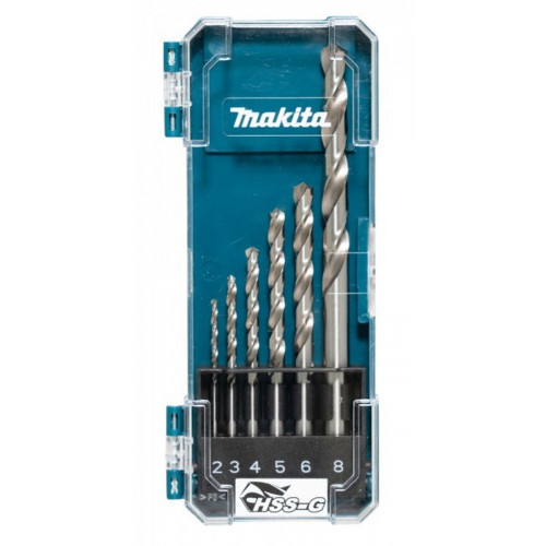 Makita D-75742 Kit de forets Hss-G 2,3,4,5,6,8mm