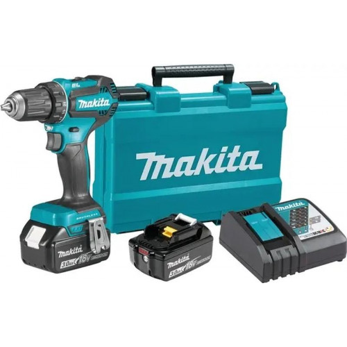 Makita DDF485RFE Perceuse-visseuse sans fil (18 V, 2× 3,0 Ah, coffret)