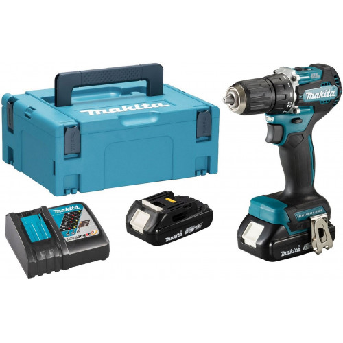 Makita DDF487RAJ Perceuse visseuse Li-ion LXT (2x2,0Ah+DC18RC)+MAKPAC