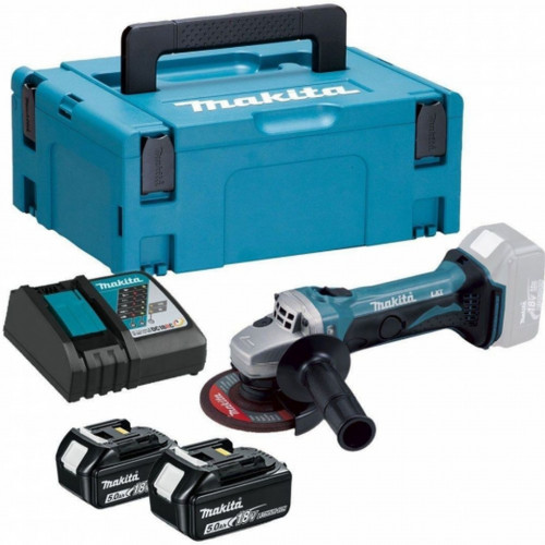 Makita DGA452RTJ Meuleuse 115mm (2 x 5,0Ah//18V) Makpac