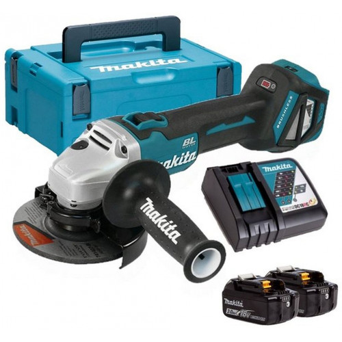 Makita DGA511RFJ Meuleuse 125mm Li-ion LXT (2 x 3 Ah/18V) Makpac