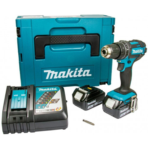 Makita DHP482RFJ Perceuse-visseuse a percussion (62Nm/18V/2x3,0Ah) Makpac