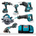 Makita DK0154G602 Combo Kit DF001G+GA005G+HR002G+HS003G+JR001G+TW004G+2x40V/4,0Ah+Sac