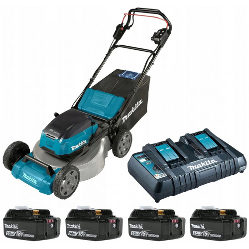 Makita DLM462PT4 Tondeuse auto-tractée 460 mm Li-ion LXT (4x5,0Ah/18V)