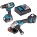 Makita DLX2210TJ1 Ensemble de 2 machines DGA506+DHP484 LXT 18V (2x5,0Ah+DC18RC+MAKPAC)