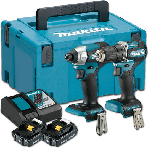 Makita DLX2423AJ Ensemble de 2 machines DDF487Z+DTD157Z Li-ion LXT (2x2,0Ah+DC18RC+MAKPAC)