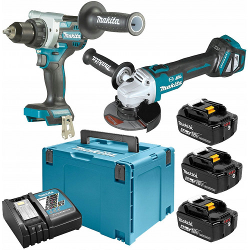 Makita DLX2431TJ Ensemble DDF486+DGA513 Li-ion LXT 18V (3x5,0Ah+DC18RC+Makpac)